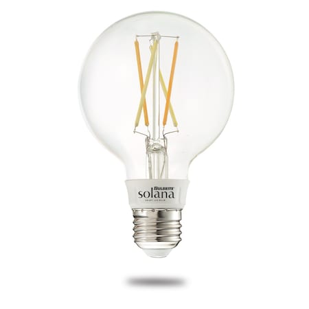 Bulbrite Solana Smart LED Wifi Light Bulb, G25 / E26 Base, 5.5W, 2200K-6500K, Clear Finish 1-PK 293120
