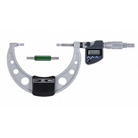 Mitutoyo Digimatic Blade Micrometer, Bld, I/M 3-4 In, .00005 In, NR, O, RS 422-333-32
