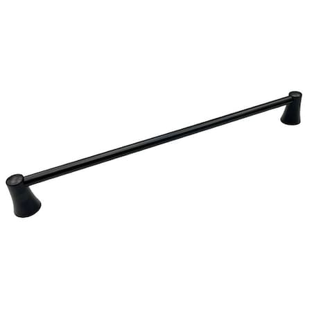 Boston Harbor Towel Bar, 24 in L Rod, Zinc/Aluminum, Matte Black, Wall Mounting 8724