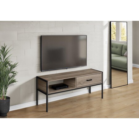 Monarch Specialties Tv Stand, 48 Inch, Console, Storage Drawer, Living Room, Bedroom, Laminate, Brown I 2876