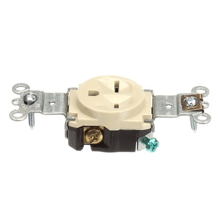 Structural Concepts Receptacle/Outlet, Female, Single, 15A, 250V, 6-15, Ivory 75811