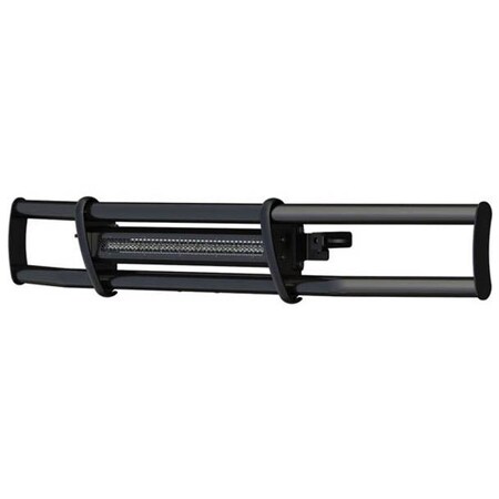 Replacement For Volvo Vnl Gen Ii Year 2016 Milestone Black Stainless Steel Bumper Guard W Led Light