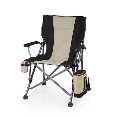 Picnic Time Family Of Brands Outlander XL Camping Chair with Cooler, Black 800-00-175-000-0