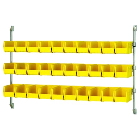 Quantum Storage Systems WIRE CANTILEVER BIN HOLDER WITH 30 BINS CAN-34-60BH-230YL