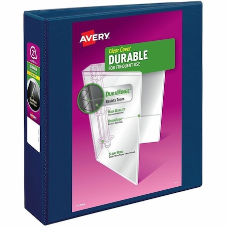 Avery Binder, Durable View, Slant Rings, 2", Blue 17034