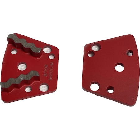 Vantage Product Diamond Grinding Disc for Trapezoid Grinders, 2 Swirl Segment, 08/10 Grit, Medium Bond M-TQC10-2S0810-M