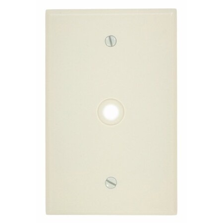 Leviton Telephone/Cable Wallplate, Midway Size, Gang 1, Light Almond 80513-T