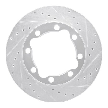 Dynamic Friction Co DFC Brake Rotor - Drilled and Slotted - Silver 631-40052R