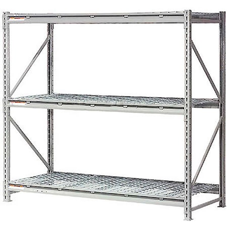 Global Industrial 3 Level, Extra HD Bulk Storage Rack, Wire Deck, Starter, 60"W x 48"D x 120"H 504484