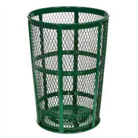 Global 48 gal Outdoor Metal Trash Container, Green EXP-52P-GN
