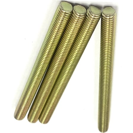 Zmg Fasteners Plus 1 1/2 - 6 X 24" FULLY THREADED STRAIGHT ROD SAE GR 8 J429 ZINC TRIVALENT YELLOW 2046040