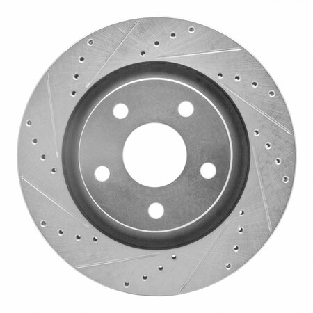 Dynamic Friction Co DFC Brake Rotor - Drilled and Slotted - Silver 631-42033L
