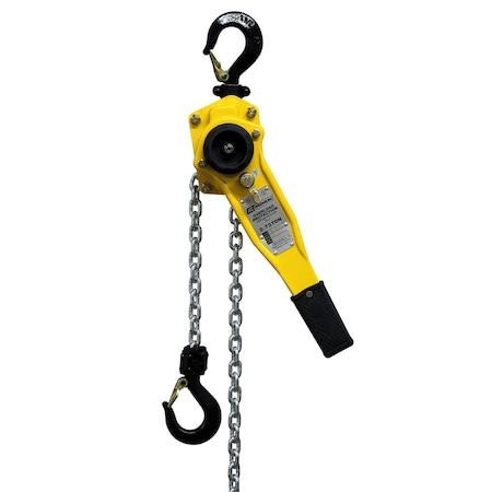Oz Lifting Products Lever Chain Hoist, 1,500 lb, 20 ft, Hook Mounted - No Trolley OZ075-20LHOP