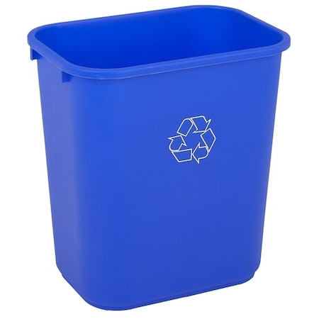 Continental Commercial Products Recycling Waste Basket, 28125 qt Capacity, Plastic, Blue 2818-1