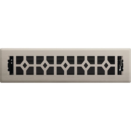 Imperial Templar 2-1/2'' x 12'' Brushed Nickel Steel Floor Register RG3468