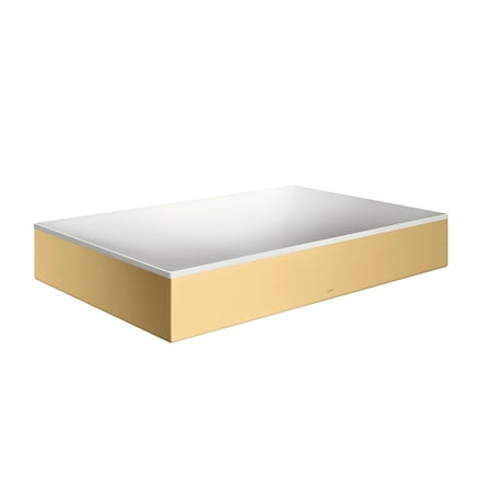 Axor Suite Sinks Square Sink without Overflow, 23 5/8" x 15 3/4" in Brushed Gold Optic 42004250