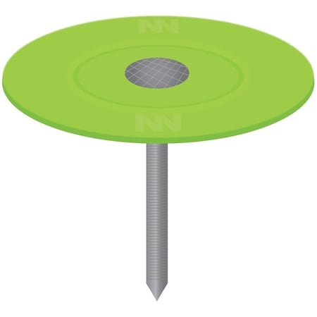 National Nail Stinger Cap Nail, 1 in L, Flat Head, 12 ga Gauge, Plastic/Steel 135051