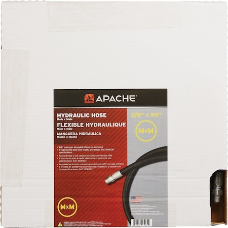 Apache 3/8'' x 96'' Male to Male Hydraulic Hose 98398250