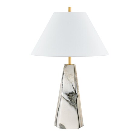 Hudson Valley Lighting Benicia 1 Light Table Lamp 19.25 In. Aged Brass L1328-AGB