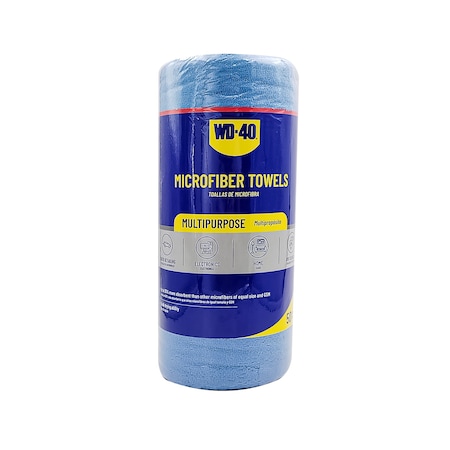 Wd-40 Extra Absorbent Microfiber Towel - Blue Color, 50PK L40111