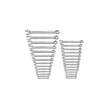 Gearwrench Surface Drive Combination Wrench Sets, 6 Points, Metric, SAE, Chrome, 28 Pc. 329-81923