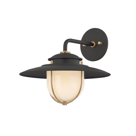 Troy Lighting 1 Light Garvey Wall Sconce Textured Bronze/Patina Brass B4934-TBZ/PBR