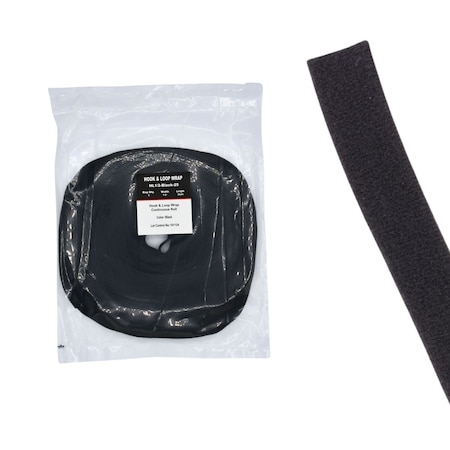 Cable Ties Unlimited Hook and Loop Continuous Roll, 75 ft L, 0.5 in W, Cut to length, No Adhesive, Black, 1PK HL1/2-Black-25