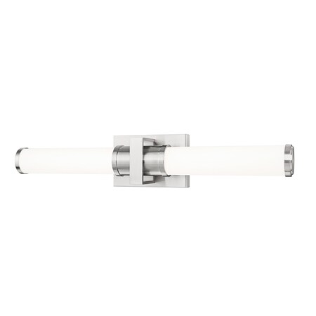 Z-Lite Idris 1 Light Vanity, Brushed Nickel/Opal White, 25.5 In W x 5 In H 1019-25W-BN-LED