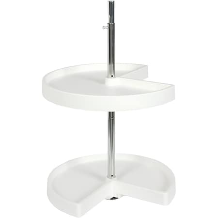 Knape & Vogt Lazy Susan, Polymer, White, 18 in W, 31.5 in H, 18 in L KV.PKN18STW