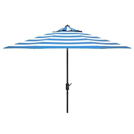 Safavieh 9 ft. Iris Fashion Line Umbrella, Pacific Blue Stripe PAT8004P