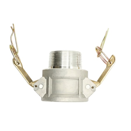 Firesafe 3" Female Camlock Coupler x 3" Male NPT Aluminum Fitting with Brass Handles - Style B 8613008