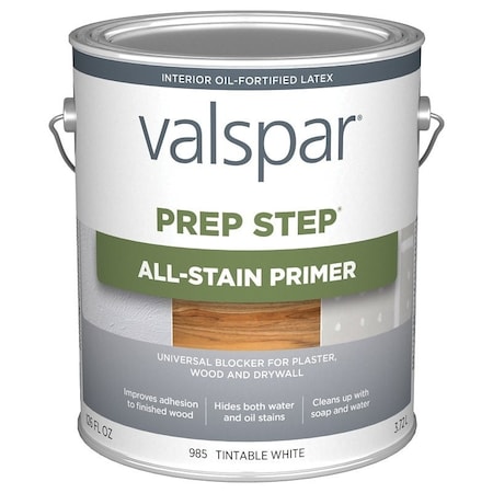 Valspar Prep Step 985 Series AllStain Primer, Tintable White, 1 gal 044.0000985.007