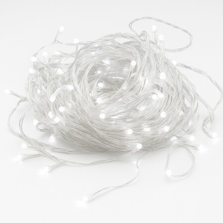 Elegani 200 LED White Curtain String Light - 8.2 x 6.6 Ft Hanging Lights with 8 Modes, Plug-in PH-200LD-CRTN-Wh