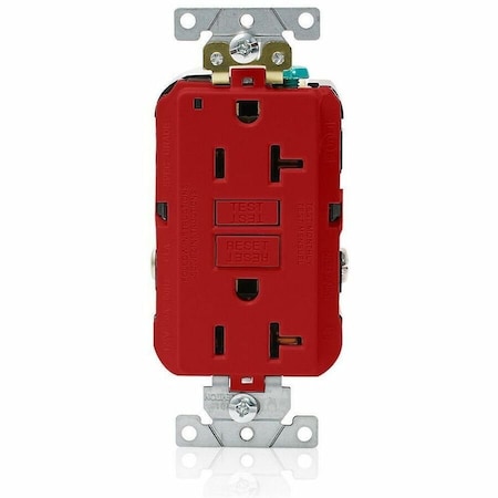 Leviton Plugs&Rcptcls, 20A, 125VAC, Rd, Polycarb G5362-R