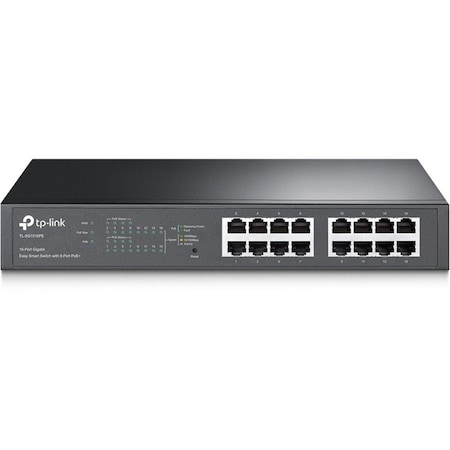 Tp-Link 16-PORT GIGABIT EASY SMART SWITCH WITH 8-PORT POE+ - RACK-MOUNTABLE - IEEE 802.3 TL-SG1016PE
