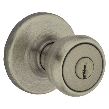 Kwikset Keyed Entry Knob, Antique Brass 400T5RCLRCSK3BX
