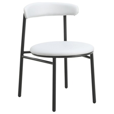 Leisuremod Lume Modern Dining Side Chair in Polyester with Black Steel Frame in Grey LC20GR