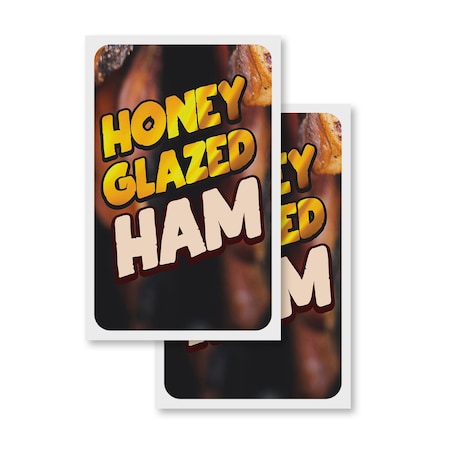 Signmission Honey Glazed Ham, Vinyl Decals Only 24 Inch x 36 Inch, Vinyl Decal, 2PK DSB-2436-2PACK-30393