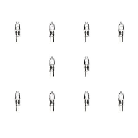 Bulbrite Mini 5w Equivalent T3 Bi-Pin Base G4 in Clear Finish Dimmable Soft Wht 2900K Halogen Lght Bulb, 10PK 860778