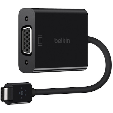 Belkin USB-C to VGA Adapter (For Business / Bag & Label) - USB Type C - 1 x VGA B2B143-BLK