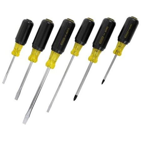 Stanley Vinyl Grip Screwdriver Set, 6-Piece 66-565