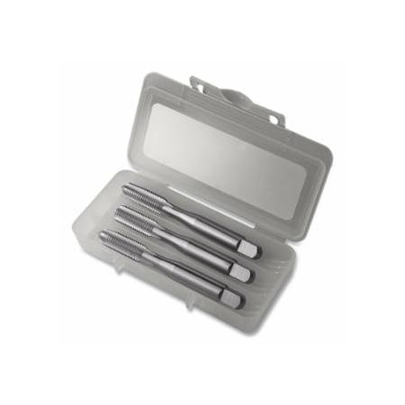 Greenfield Threading Straight Flute 3-Pc Hand Tap Set, #4-40 Tool Size, 1.88 in OAL, 3 Flutes 890-341623