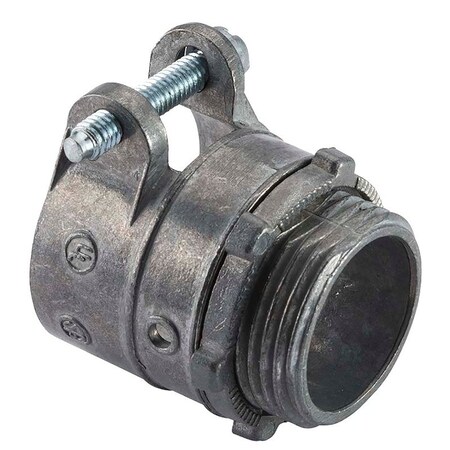 Halex Conduit Fitting Connector, 3/8 in, Push-On, Zinc Plated 20420