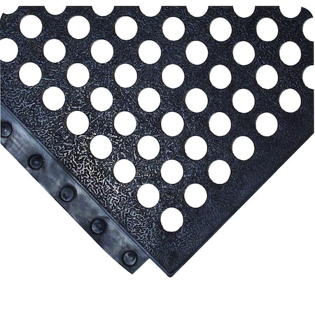 Wearwell Open Grid Mat, 0.91m L x 0.91m W, 5/8 in Thickness, Rubber, Drainage, Black 578.58X3X3GRBK