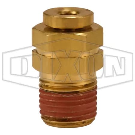 Dixon Legris by Push-In Connector, 1/8 in Nominal, MNPT x Tube, Brass, Domestic 684X4
