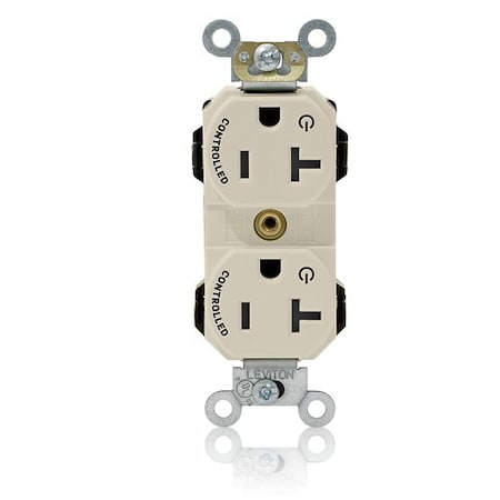 Leviton Plugs&Rcptcls, 20A, 125VAC, Almnd, Nylon M5362-2ST