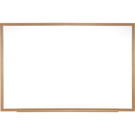 Ghent Dry Erase Board, Plastic, 36 5/8 in, 60 5/8 in, Wood Frame, White, Gloss M2W-35-4