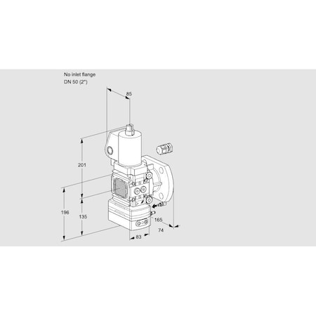 Honeywell Kromschroder VLV, SOLND, RTO REG, 50MM ISO FLG, VAG3 /50 KS88026117