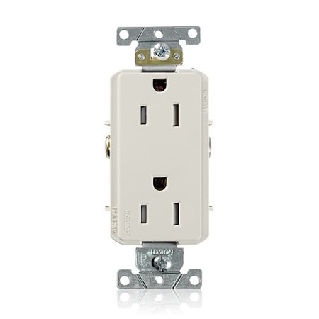 Leviton Decora Plus Duplex 15A 125V TR Lt Alm TDR15-T