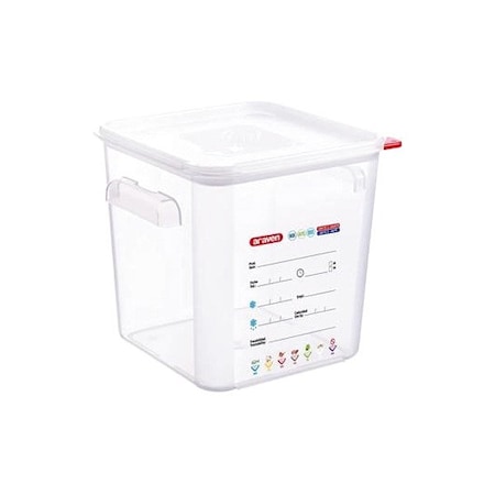 Araven Square Container W/Lid Polypropylene  8. 11854